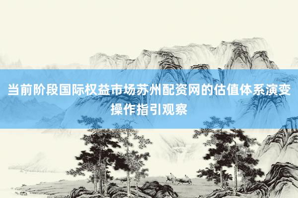 当前阶段国际权益市场苏州配资网的估值体系演变操作指引观察